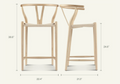 Wishbone Counter Stool Natural Ash