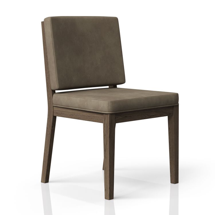 Latte And Leather Soft Back Chair Set Of Two