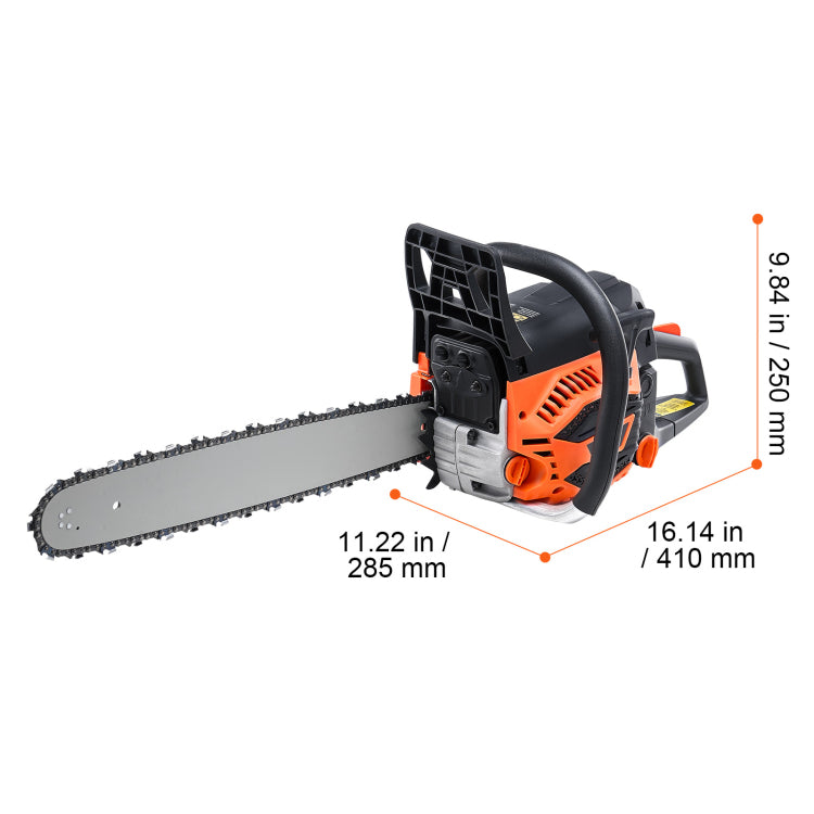58Cc 20" Gasoline Chainsaw Gas Powered Wood Cutting Engine Gas Chain Saw