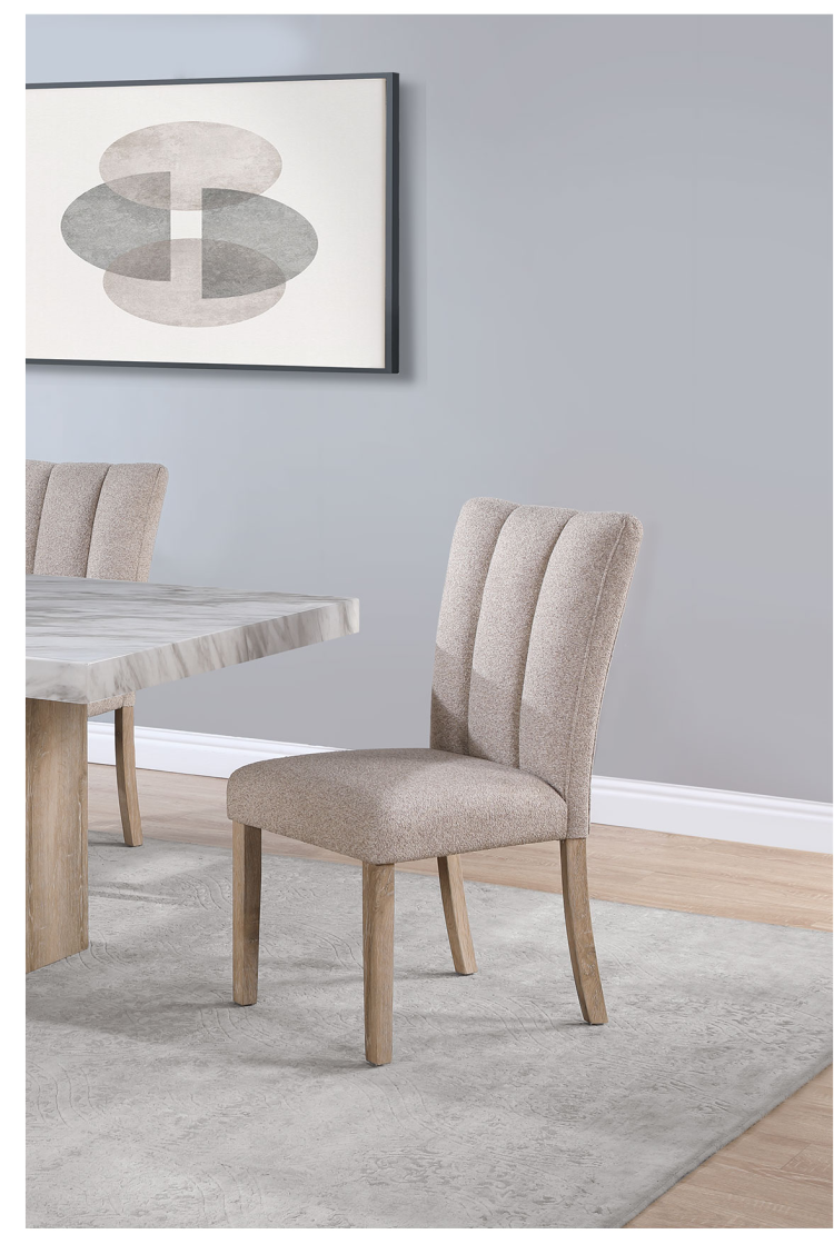 Stone Dining Chair Beige Kit Of 2