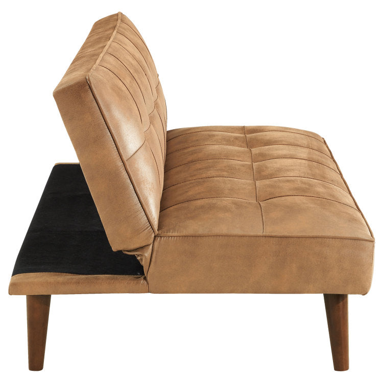 Ralston Saddle Brown Upholstered Convertible Sofa Bed