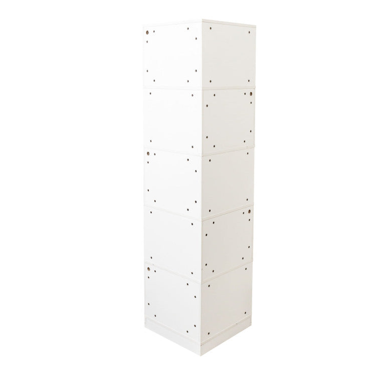 Corner Book Shelf 5 Tier Corner Bookshelf Bookcase With Baffle, Freestanding L Shaped Display Shelf Stand With Led Lights For Home Office, Living Room, Bedroom, Kitchen