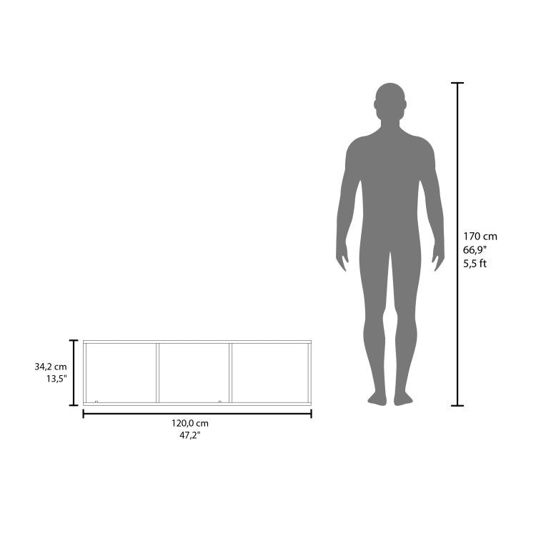 Wall Cabinet, 1 Door, 3 Shelves