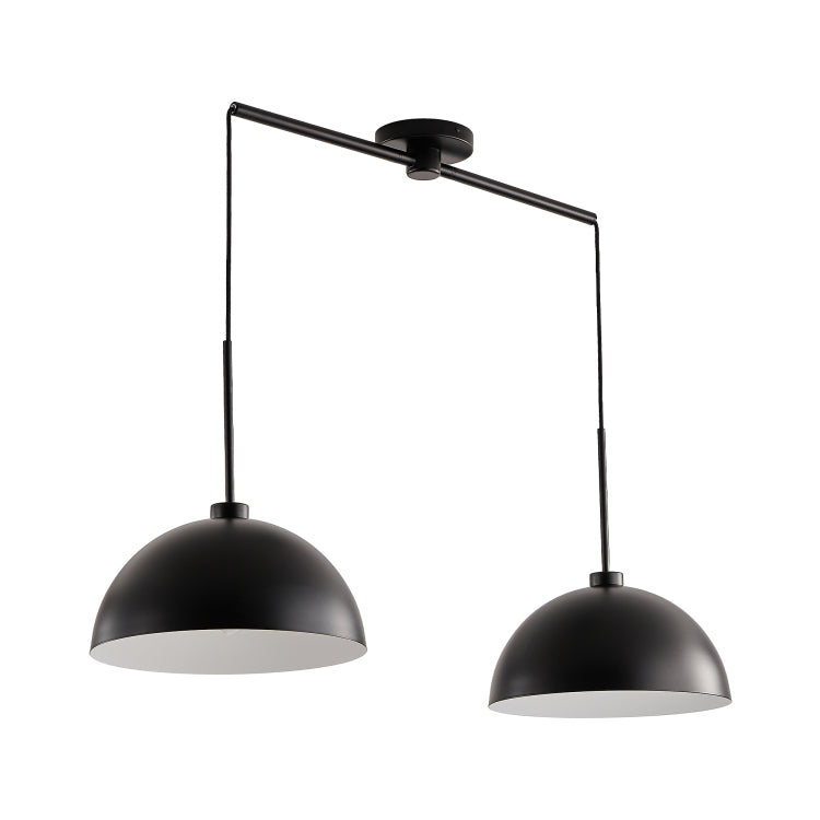 41" Industrial Modern Black Double Pendant Light Adjustable Ceiling Hanging Lamp With Matte Finish For Dining Room, Kitchen, Or Living Room Stylish And Durable Lighting Fixture No Bulbs