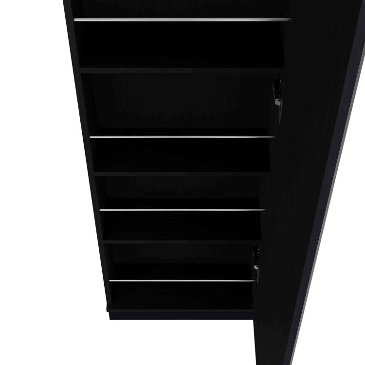 Ruan Xl Shoe Rack, Mirror, Five Interior Shelves, Single Door Cabinet