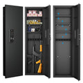 53" Passwod Touch Panel In Wall Safe,Hidden Wall Gun Safe For Rifles With Adjustable Shelves,Assembled Storage Multifunctional Wall Safe For Firearm And Valuables Black Digital