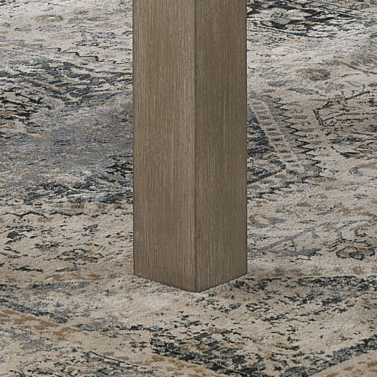 Tabitha 66"W Rectangular White Faux Marble Top Dining Table In Light Oak Finish