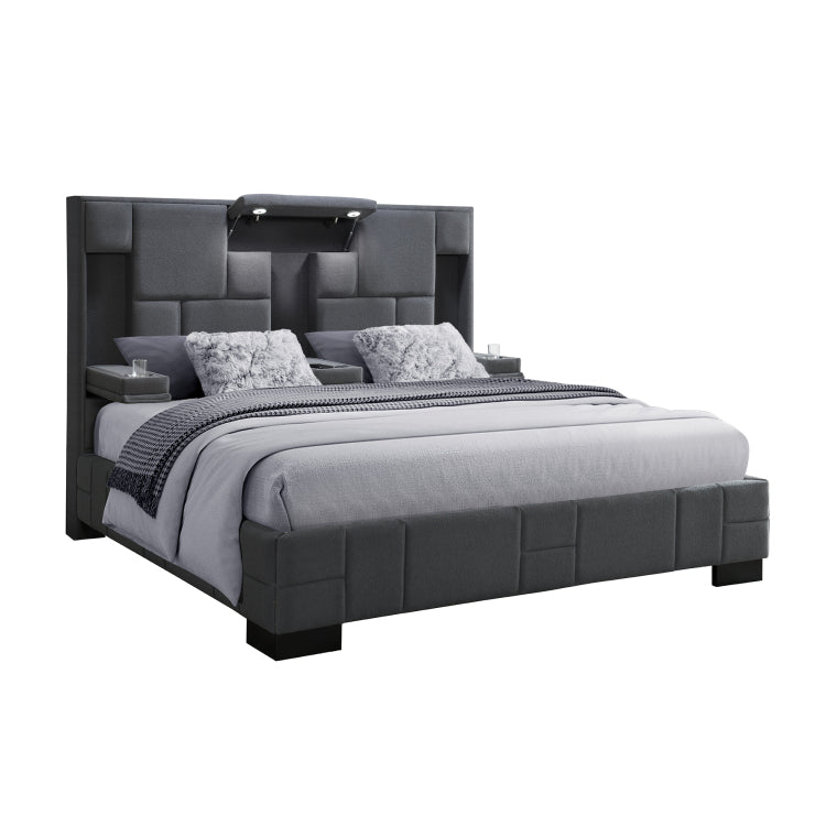 Yaris Dark Grey King Bed