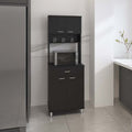 1 Drawer 1 Shelf Area Pantry With Adjustable Metal Legs Wenge