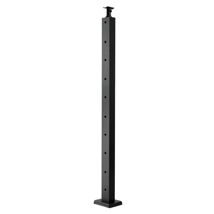 Cable Railing Post, 36X1X2 Inch Level Deck Stair Posts, 1 Pack Stainless Steel Cable Handrail Post, Pre Drilled Pickets With Mounting Bracket Stair Railing Kit, Black, 1Jzlgzxhs914Lza6X001V0