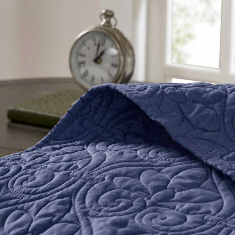 Reversible Bedspread Set Navy Twin