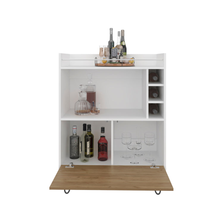 Platea Bar Cabinet, Living Room, White Macadamia