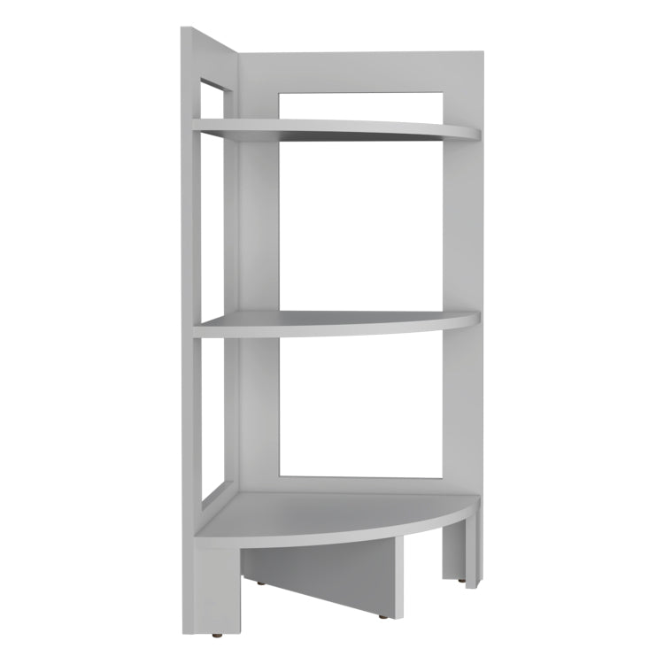 Riga Corner 3 Tier Shelf Side Table 31.7" High , Sofa Table, End Table With Tray