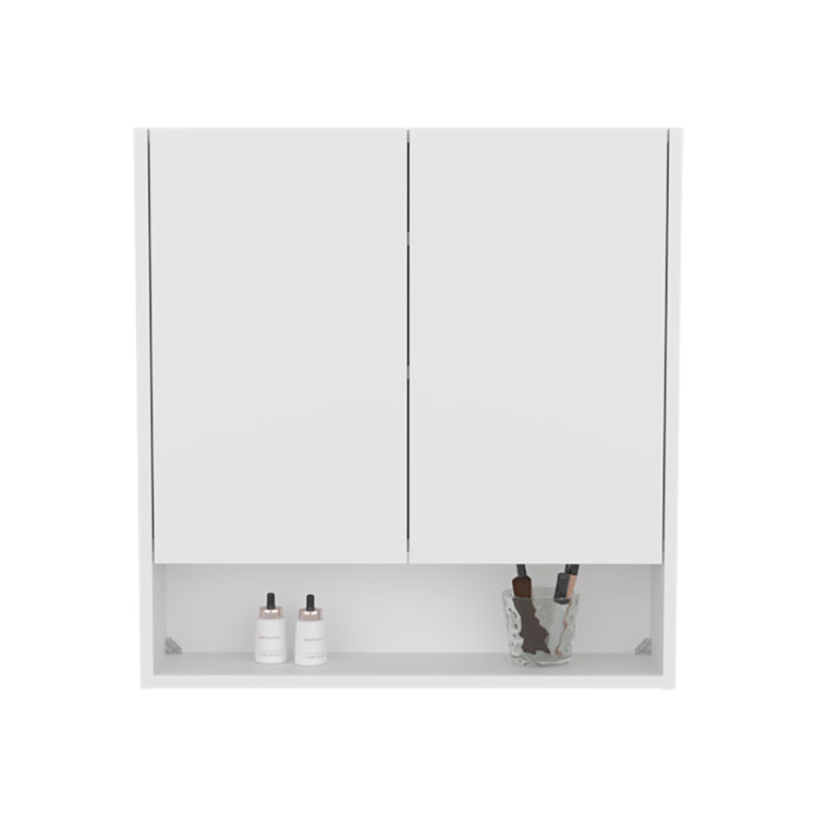Medicine Cabinet, 2 Doors, 4 Shelves, White