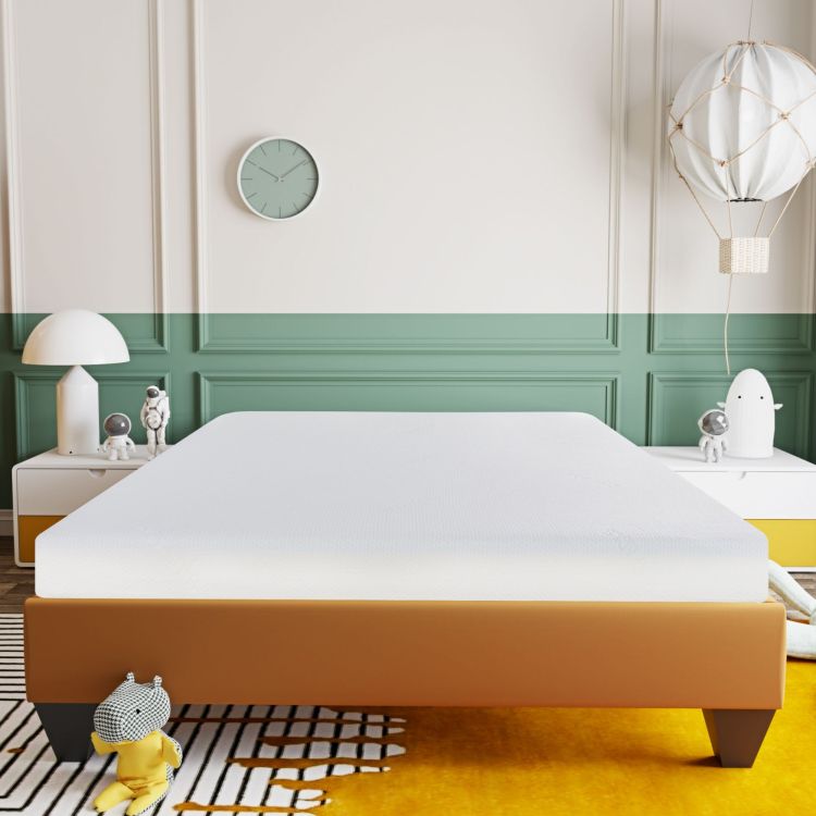 6 In. Firm Gel Memory Foam Mattress For Full Size Bed, White