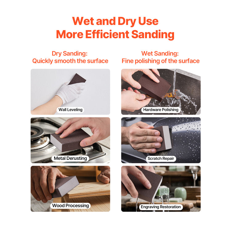 Sanding Sponge 4Pcs 60 80 120 220 Washable And Reusable Sanding Blocks