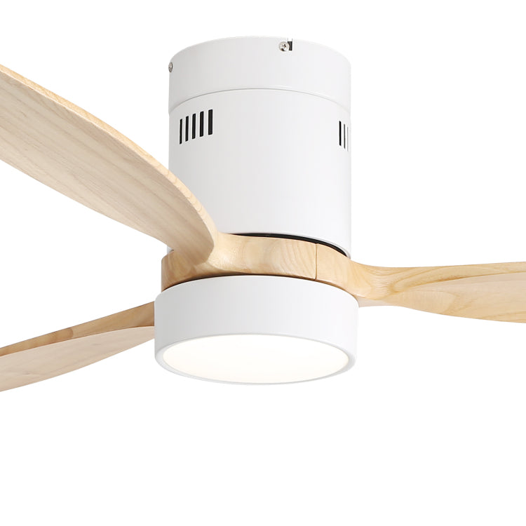 Same As W882P244711 52 Inch Flush Mount Dc 3 Solid Wood Fan Blade Noiseless Reversible Motor Remote Control With Light
