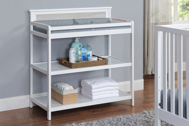 Connelly Changing Table White Rockport Gray