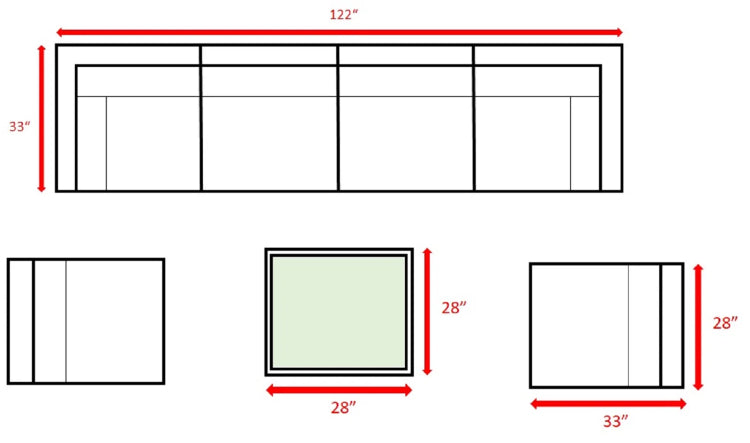 Luxury Outdoor Patio Sofa Set With Cushions All Weather Wicker Furniture For Garden, Backyard, Or Poolside Lounge Durable, Modern Design