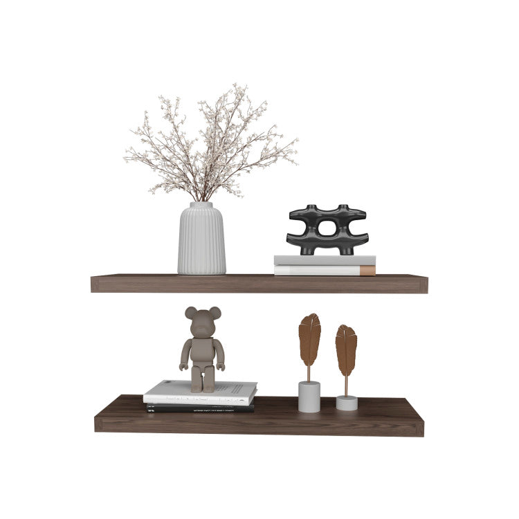 Floating Shelves 1.50" H, 2 Shelves, Walnut