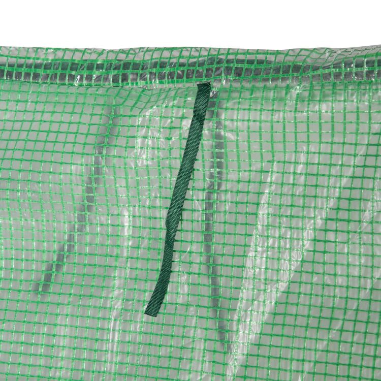 Outsunny 6' X 3' X 3' Portable Greenhouse, Garden Green House With 2 Pe Plastic Covers, Steel Frame And 2 Roll Up Windows, Green