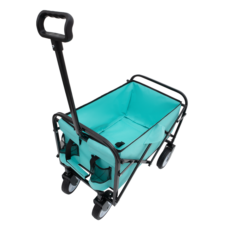 Minimeetall Multi Use Bag,Collapsible Foldable Wagon Cart Beach Wagon Heavy Duty Utility Cart Utility Wagon Grocery Cart For For Camping 3Pcs Plastic Liner Bag Cover , Blue