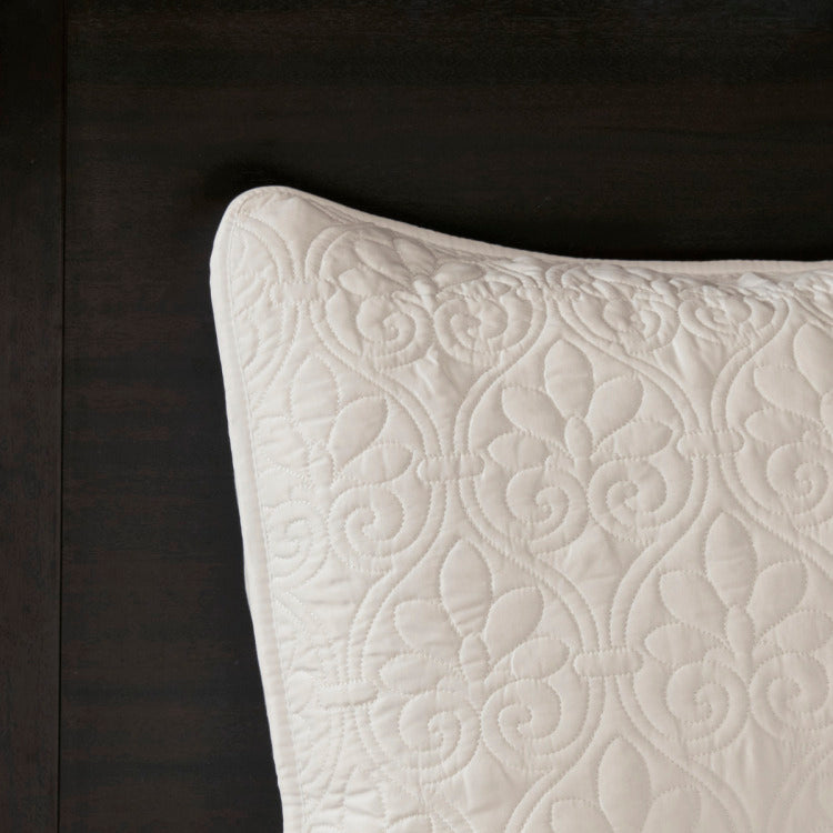 Reversible Bedspread Set Cream Queen