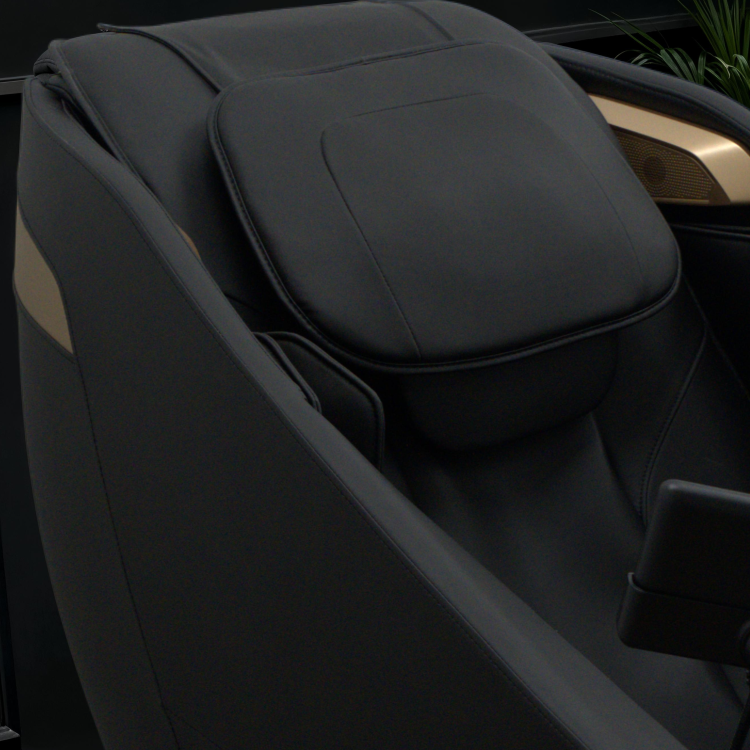 Black Massage Chair With A Tablet Controller