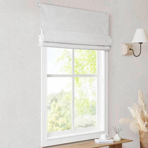 1 Pcs 27X64" Total Blackout Cordless Roman Shade White