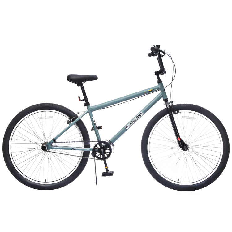 26 Inch Freestyle Bike For Teens, Steel Frame Single Speed Bicycle With 2 Pegs , Front Caliper Brake And Rear V Brake, Bicycle For Boys And Girls Ages 14
