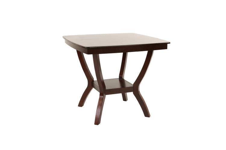 Dining Table Counter Height Dining Table 1Pc Table W Shelve Solidwood Espresso Finish Dining Room Furniture
