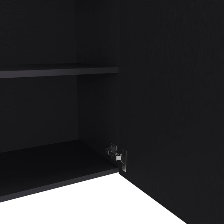Wall Cabinet Dennard, Kitchen, Black