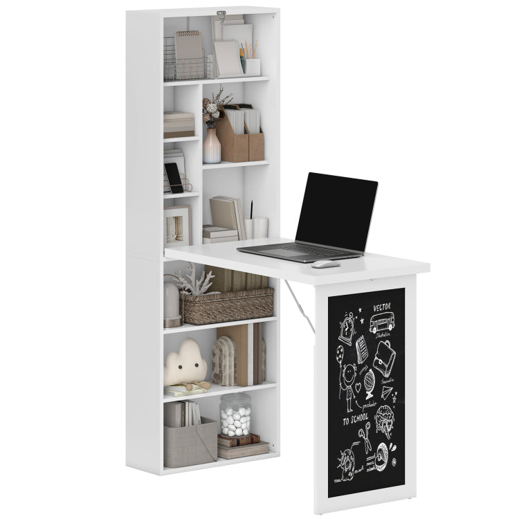 Fold Out Convertible Office Desk, Wall Mount Computer Desk