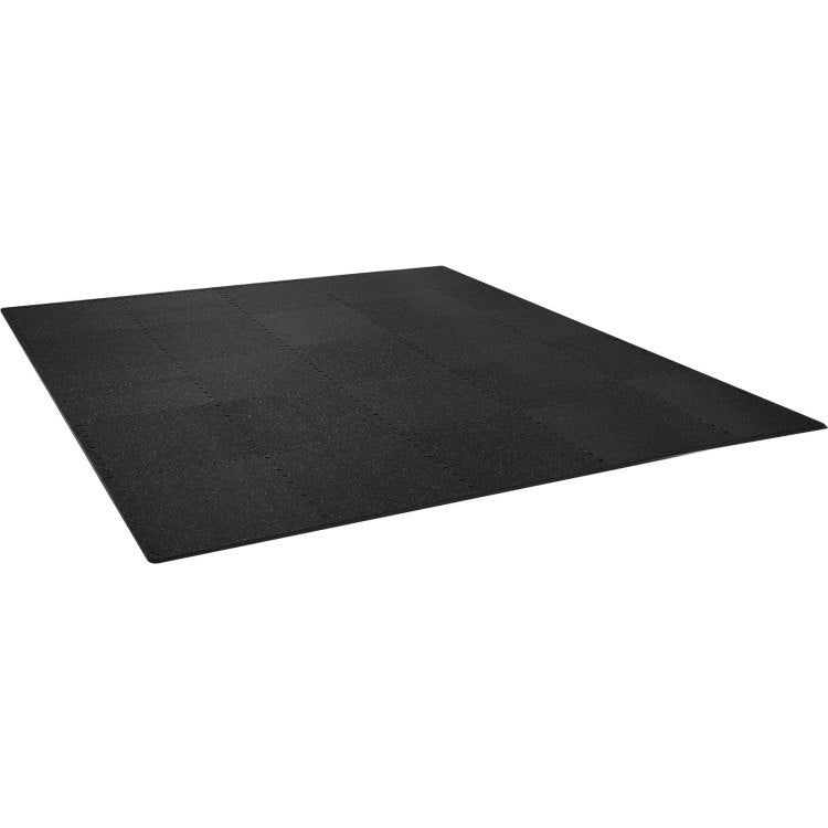 25 Pcs 1 2 Inch Thick Gym Floor Mats, 24" X 24" Eva Foam & Rubber Top Interlocking Workout Floor Mats With 100 Sq.Ft Coverage, Waterproof Exercise Puzzle Flooring For Gym, Home, Garage, Basement