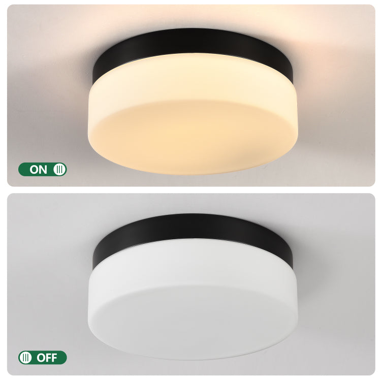 1 Pack Led Flush Mount Ceiling Light Fixture, Modern Kitchen Recessed Ceiling Lamp 24W 12 Inch Closet Round Surface For Bathroom Laundry Bedroom Hallway