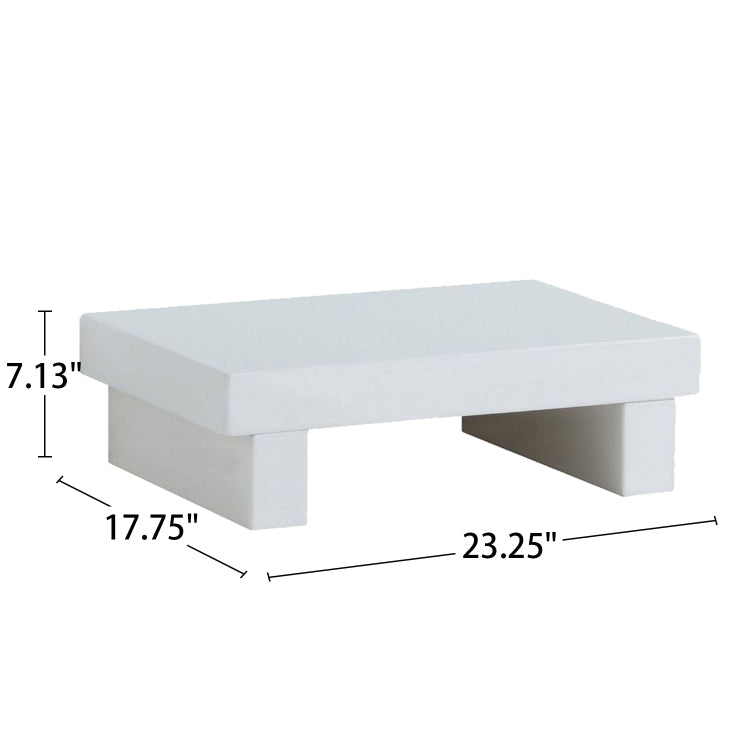 Wooden Small Nightstand With Usb Charger In White Finish