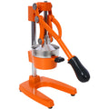 Cast Iron Citrus Juicer , Extra Large Commercial Grade Manual Hand Press , Heavy Duty Countertop Squeezer For Fresh Orange Juice ,Orange Color