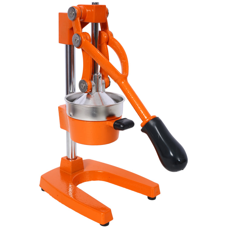 Cast Iron Citrus Juicer , Extra Large Commercial Grade Manual Hand Press , Heavy Duty Countertop Squeezer For Fresh Orange Juice ,Orange Color