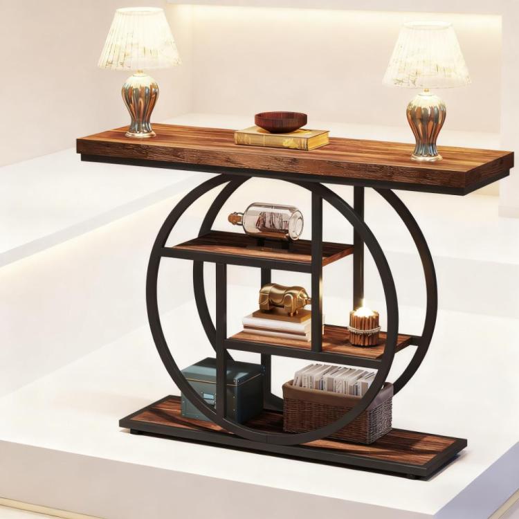 41.3" Console Table Sofa Table Entryway Console Table Narrow Wood Accent Tables