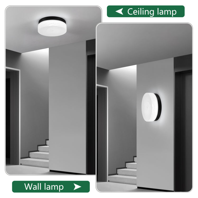 12 Inch Led Ceiling Light, 24W Flush Mount Ceiling Light,Round Low Profile Ceiling Lights For Bedroom, Living Room, Dining Room Black