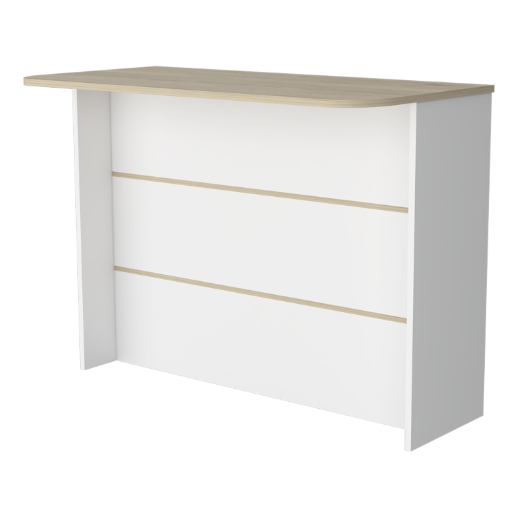 Crete Kitchen Island, Kitchen Bar With 3 Tier Shelves