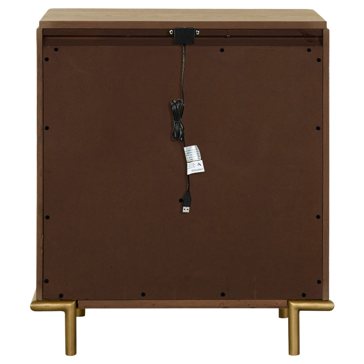Sand Wash 3 Drawer Nightstand With Usb Ports