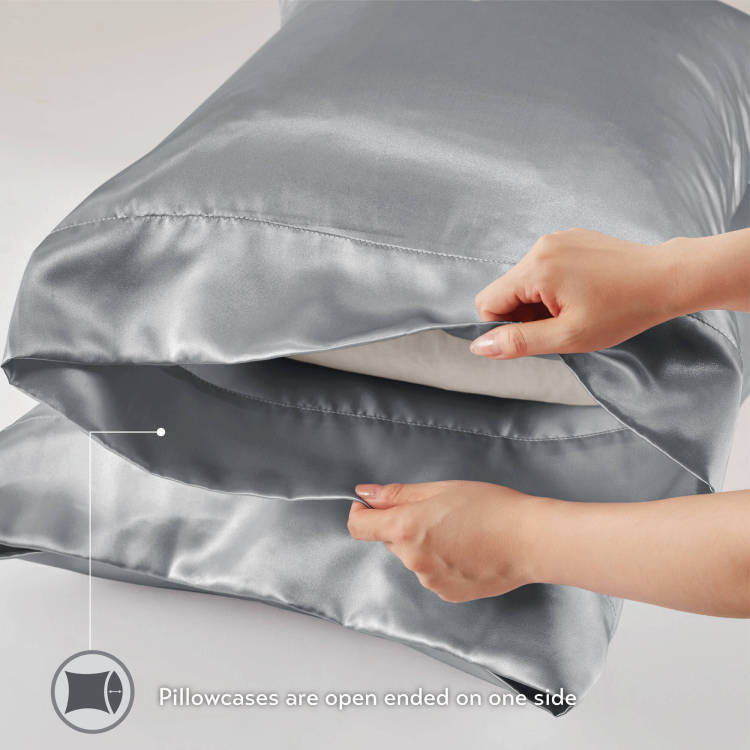 4 Pcs Twin Luxury Sheet Set Grey