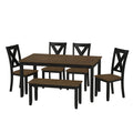 Brown 6 Piece Dining Table Set