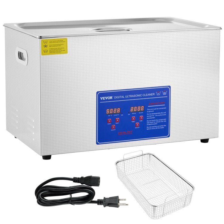 Ultrasonic Cleaner 30L Ultrasonic Cleaner For Cleaning Eyeglasses Dentures Commercial Industrial Ultrasonic Cleaner With Digital Heater Timer And Cleaner Basket 30 Liter