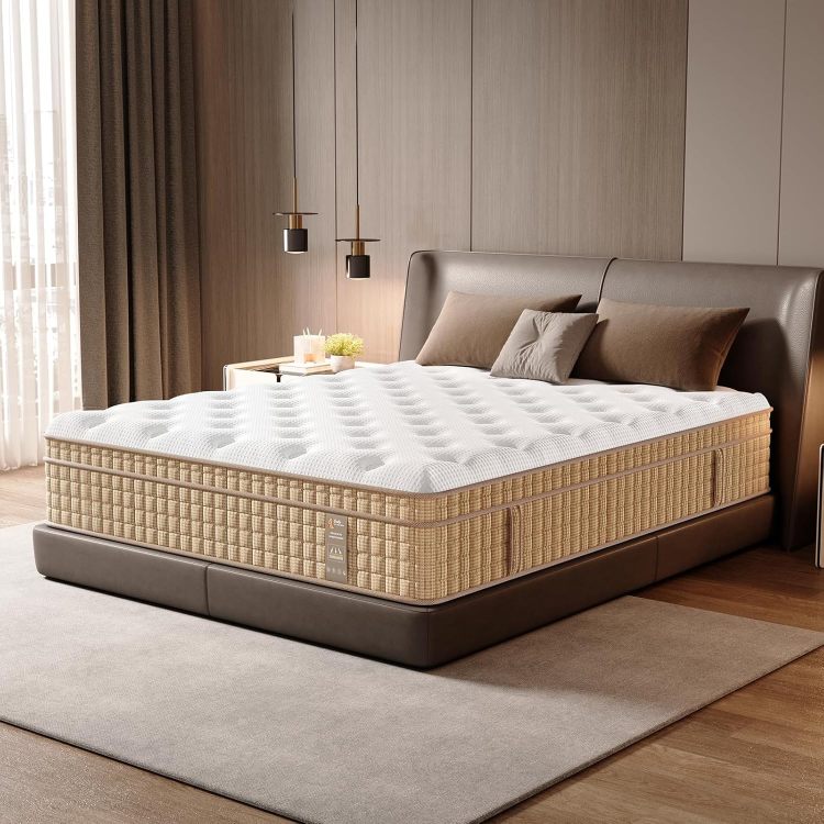 King Mattress 14 Inch, 7 Zone Contouring Bed In A Box,Firm Hotel Collection Hybrid Mattresses With Extra Lumbar & Shoulder Support