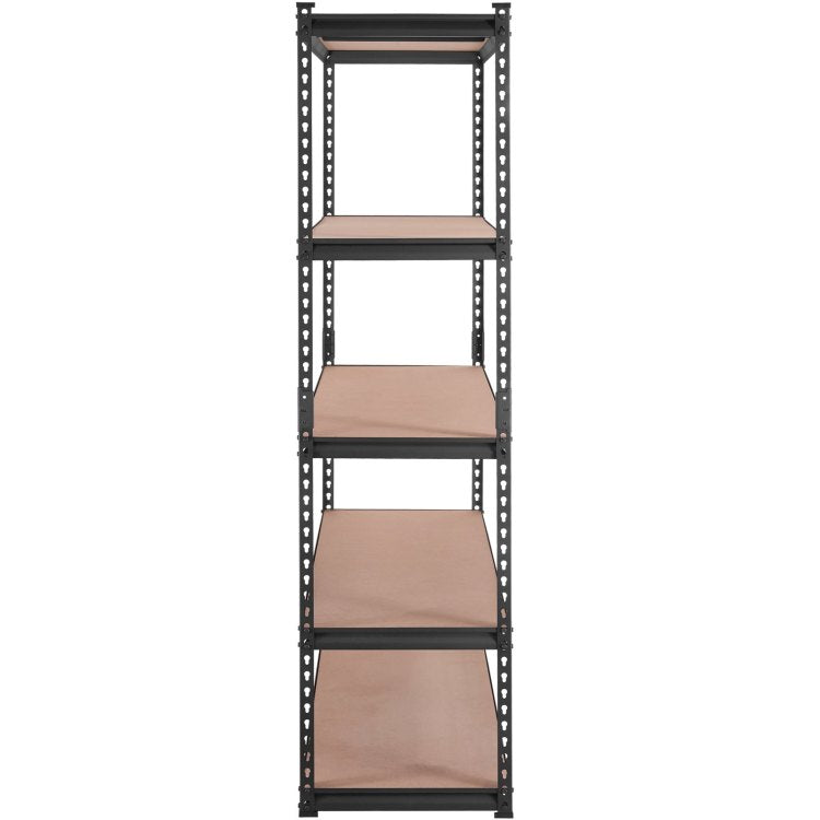 Storage Shelving Unit, 5 Tier Adjustable, 2000 Lbs Capacity, Heavy Duty Garage Shelves Metal Organizer Utility Rack, Black, 18" D X 48" W X 72" H For Kitchen Pantry Basement Bathroom Laundry