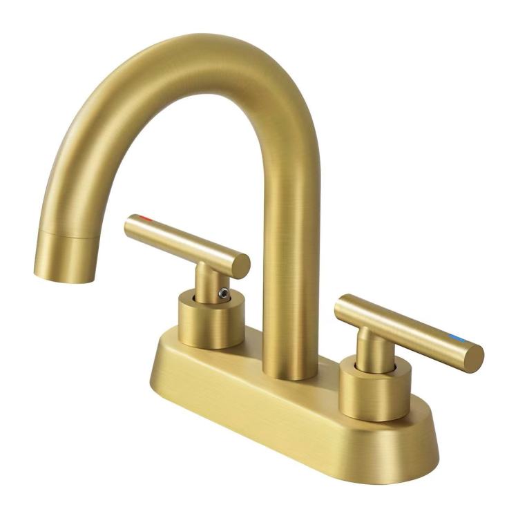 4 Inch Vanity Faucet Bathroom Faucet Dual Handle Bathroom Basin Faucet Leak Free Brass