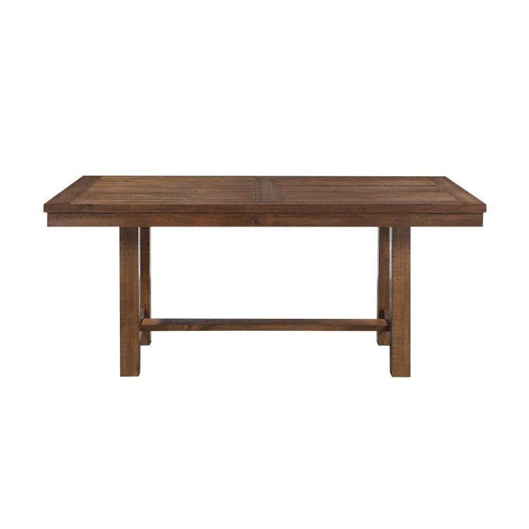 Dining Table Brown Finish Wooden Rectangle Transitional Style Kitchen Dining Room Furniture 1Pc