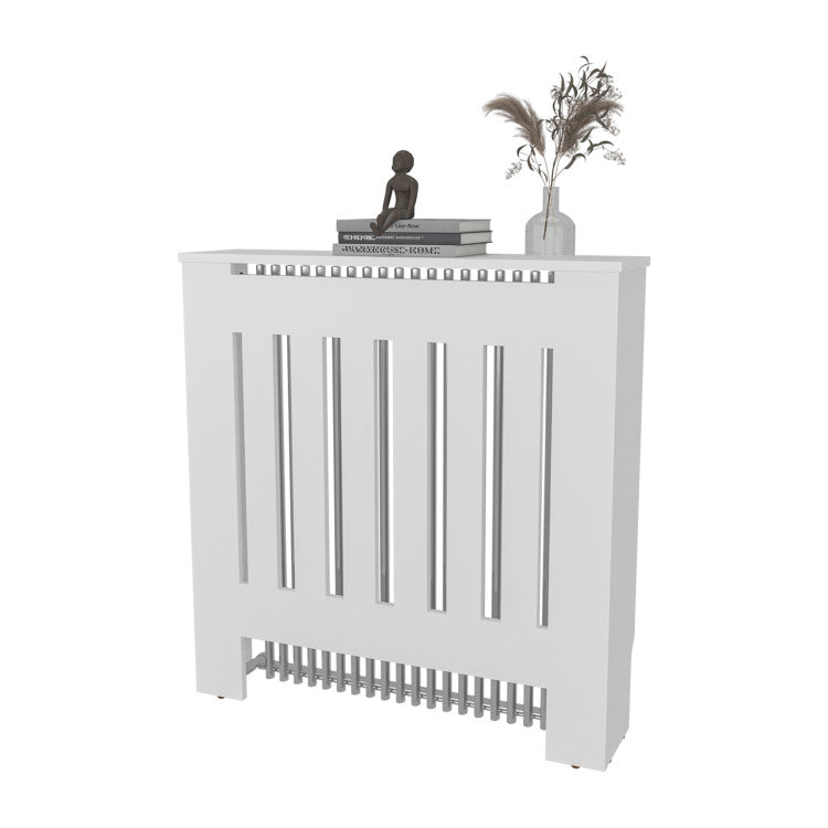 Radiator Cover Cabinet, 1 Shelf, White